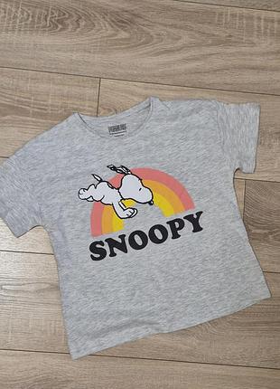 Футболка для дівчинки snoopy peppers 134-140 сірий