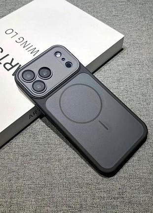 Чохол силіконовий full camera armor case з magsafe для iphone 17 захист камери чорний