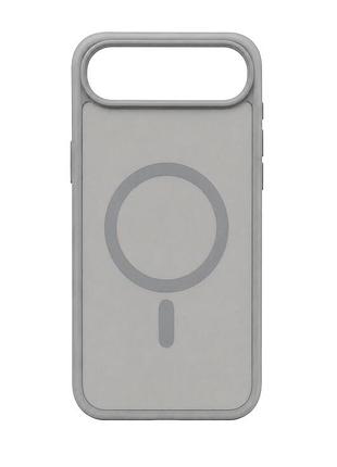 Силиконовый чехол smoky case с magsafe для apple iphone 17 air серый с защитой камеры