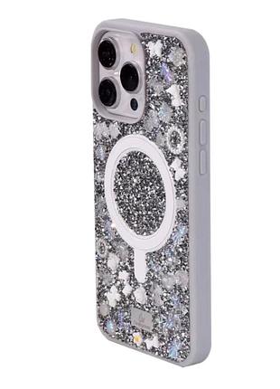 Чохол bling world bobi case з magsafe для iphone 17 поліуретановий сріблястий із захистом камери silver