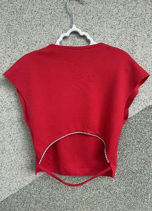 Футболка кроп топ bershka р.xs