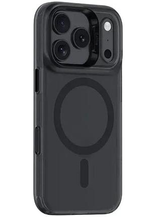 Чехол benks lucid armor magnetic для iphone 17 pro карбоновый с защитой камеры черный