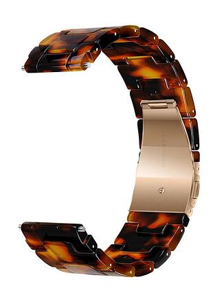 Ремінець hoco wh19 універсальний 20 mm металевий дизайн tortoise shell для смарт годинників brown.