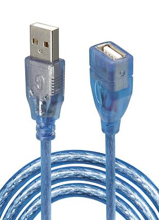 Удлинитель usb 1.5m синий для компьютера и аксессуаров
