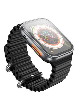 Ремешок wiwu wi-wb201 для apple watch series 3 42 mm 4 44 mm 7 45 mm 8 49 mm черный из мягкого материала