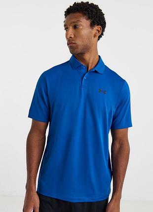 Чоловіча синя спортивна футболка поло under armour polo оригінал андер армор