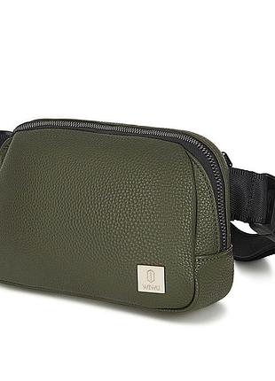 Сумка кроссбоди wiwu lulu 21x13,5x5,5 см из pu кожи и нейлона цвет зеленый для мужчин
