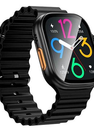 Смарт-годинник borofone bd14 ultra черный 2.01 дюйма bluetooth 5.3 ip67 крокомір вимір пульсу дзвінки управління музикою