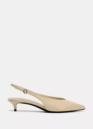 Босоніжки слінгбеки мюлі лодочки кітен хіл kitten heels zara зара