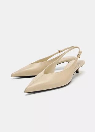 Босоніжки мюлі лодочки кітен хіл kitten heels zara зара