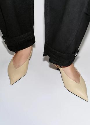 Босоніжки мюлі лодочки кітен хіл kitten heels zara зара