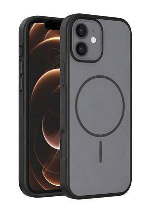 Чохол силіконовий full camera armor case з magsafe для apple iphone 11 захист камери чорний