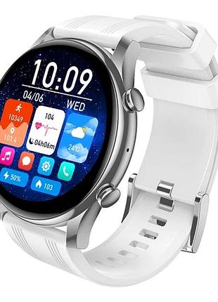 Смарт-годинник hoco y38 з amoled дисплеєм 1.43 дюйма bluetooth 5.3 колір сріблястий