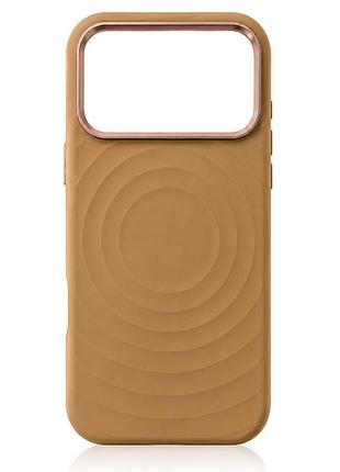 Силиконовый чехол wave case с magsafe для iphone 17 pro max защита камеры sand