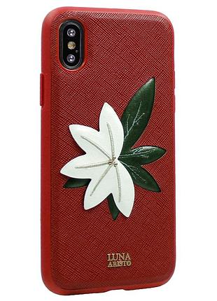 Чохол накладка pu-шкіра для iphone x xs захисний із мікрофіброю всередині червоний red