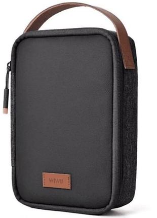 Сумка wiwu minimalist travel pouch чорна для подорожей із тканини