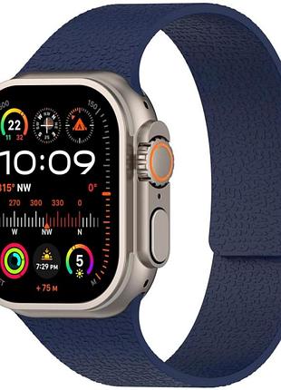 Ремінець magic silicon для apple watch series 3 42 mm 4 44 mm 7 45 mm 8 49 mm midnight blue