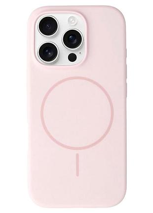 Силиконовый чехол silicone case с magsafe для apple iphone 15 pro max защитный мягкий желтый mellow yellow