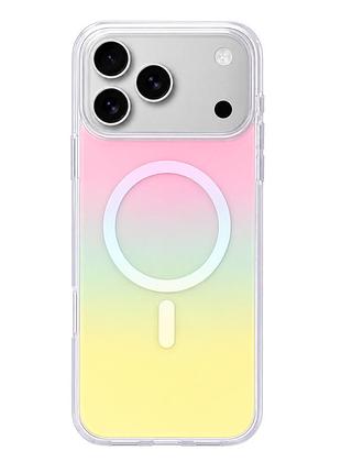 Чохол накладка rainbow case з magsafe для iphone 17 pro max поліуретановий захисний багатобарвний