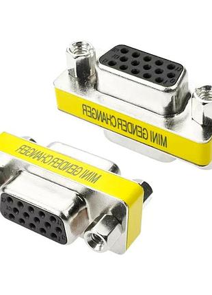Адаптер vga f-f черный для подключения видеоустройств