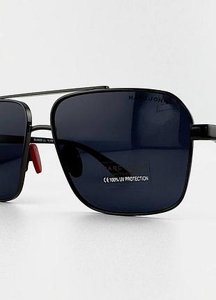 Чоловічі сонцезахисні окуляри marc john mj0828 col.15-p8 polarized, чорні поляризаційні окуляри навігатори