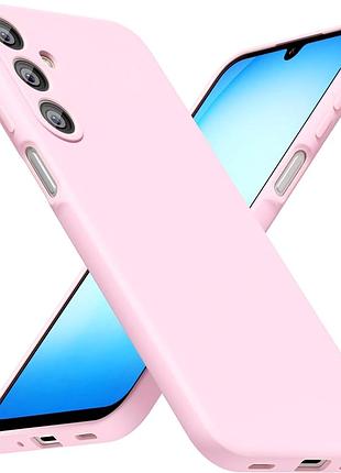 Силиконовый чехол original silicone case для samsung a17 защита камеры pink sand