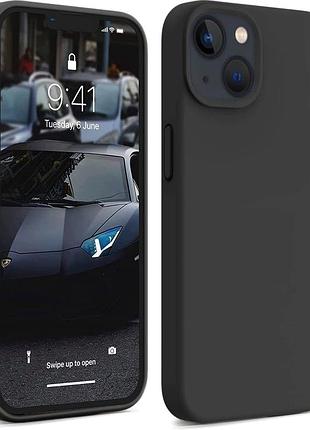 Чохол силіконовий з magsafe для apple iphone 13 6.1 чорний протиударний із захистом камери black