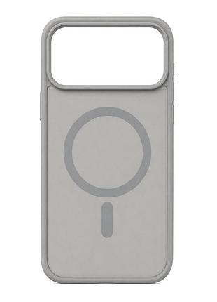 Чехол силиконовый smoky case с magsafe для iphone 17 pro max серый с защитой камеры
