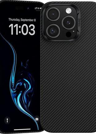 Противоударный чехол benks armorair 600d кевлар для iphone 16 pro max с максимальной защитой black