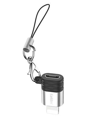 Адаптер lightning на micro usb черный earldom et-tc14