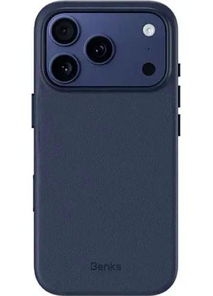 Чехол магнитный benks vitapro для iphone 17 pro max карбоновый с защитой камеры blue