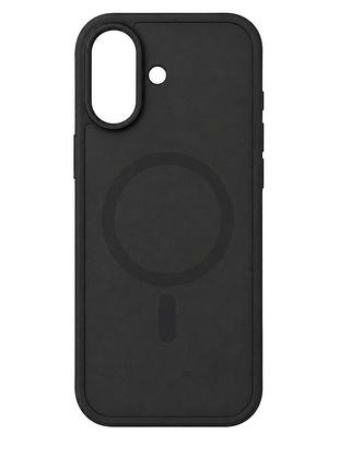 Силиконовый чехол smoky case с magsafe для apple iphone 17 черный с защитой камеры