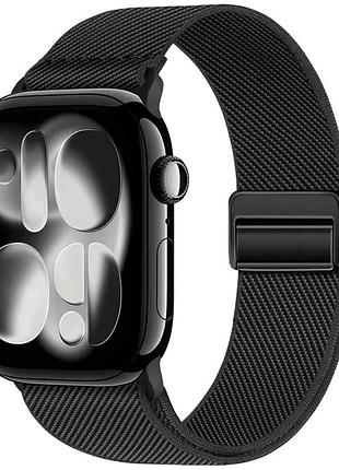 Ремінець striped magnetic buckle strap для apple watch series 3 38 mm 4 40 mm 7 41 mm чорно-білий