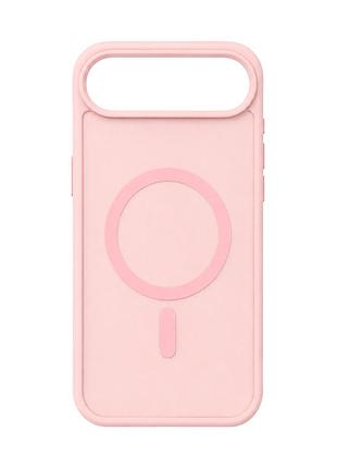 Чохол силіконовий smoky case з magsafe для iphone 17 air легкий рожевий захисний з мікрофіброю всередині light pink