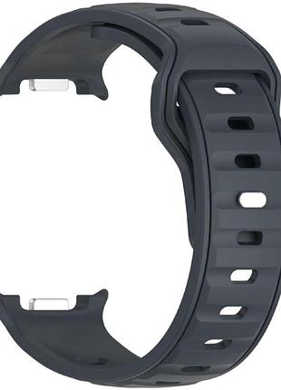 Ремінець silicone band для samsung watch 8 металевий rock blue із захистом від зносу