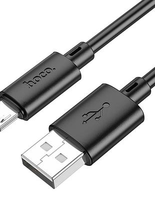 Кабель usb to micro 2.4a 1м черный hoco x88