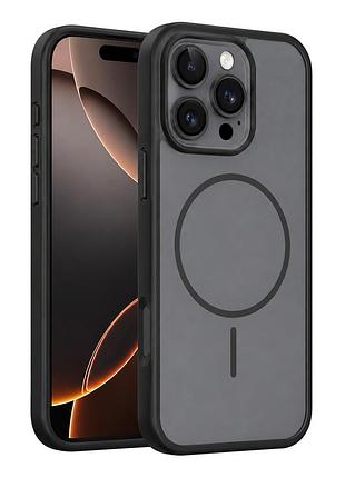 Чохол full camera armor case силіконовий з magsafe для iphone 16 pro max захист камери чорний