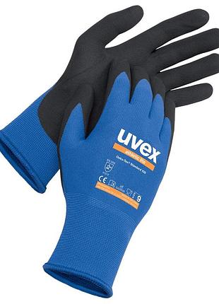 Рабочие защитные перчатки uvex athletic lite с микропенным nbr-покрытием (60027) размер 10