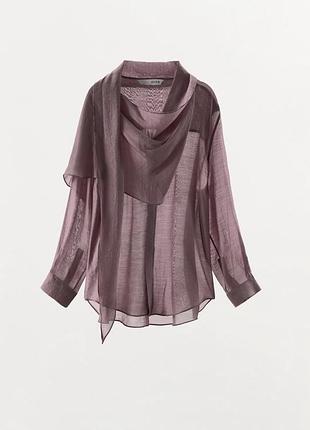Сорочка zw колекція з хусткою zara