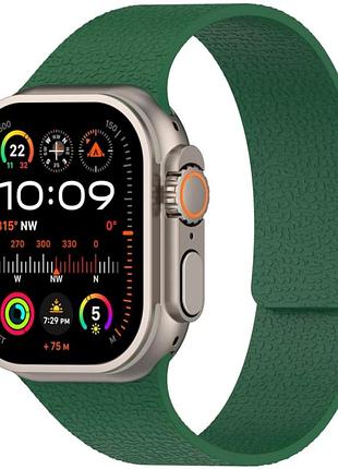 Ремінець magic silicon для apple watch series 3 42 mm 4 44 mm 7 45 mm 8 49 mm з м'якого силікону black