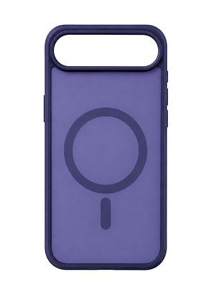 Чехол силиконовый smoky case с magsafe для apple iphone 17 air защитный темно-синий