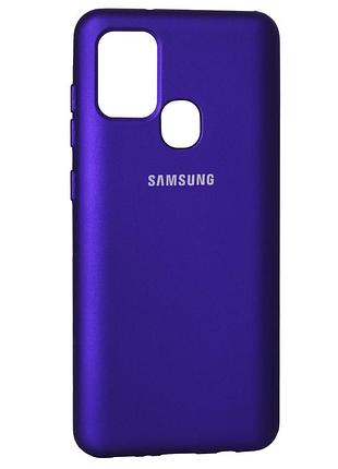Силиконовый чехол ultraviolet для samsung a21s a217 защитный с микрофиброй внутри purple