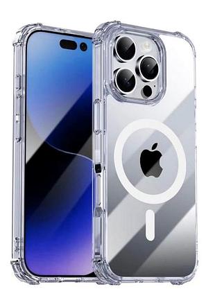 Чохол силіконовий ipaky crystal case з magsafe для iphone 16 pro max прозорий із захистом камери