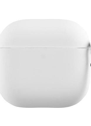 Чехол для airpods 4 из микрофибры защитный с мягкой внутренней отделкой белый