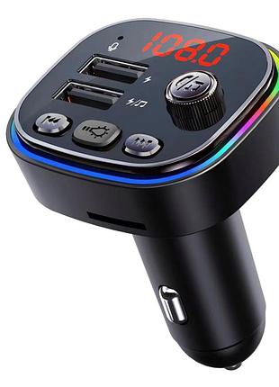 Fm модулятор mp3 12-24 в 5-10 м bluetooth 5.0 usb type c veron mc020 цвет микс