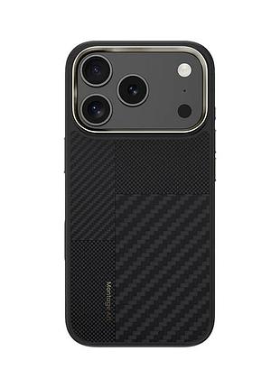 Противоударный чехол benks armorpro montage kevlar для iphone 17 pro max карбоновый с защитой камеры black