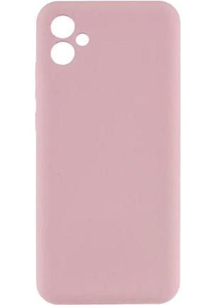 Чохол силіконовий original silicone case для samsung a07 захист камери pink sand