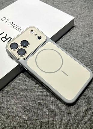 Чехол силиконовый full camera armor case с magsafe для iphone 17 серый защита камеры максимальная защита