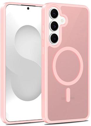 Чохол силіконовий з magsafe для samsung s26 захист камери pink