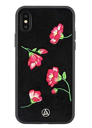 Чохол накладка pu-шкіра для iphone x xs із захистом камери чорний